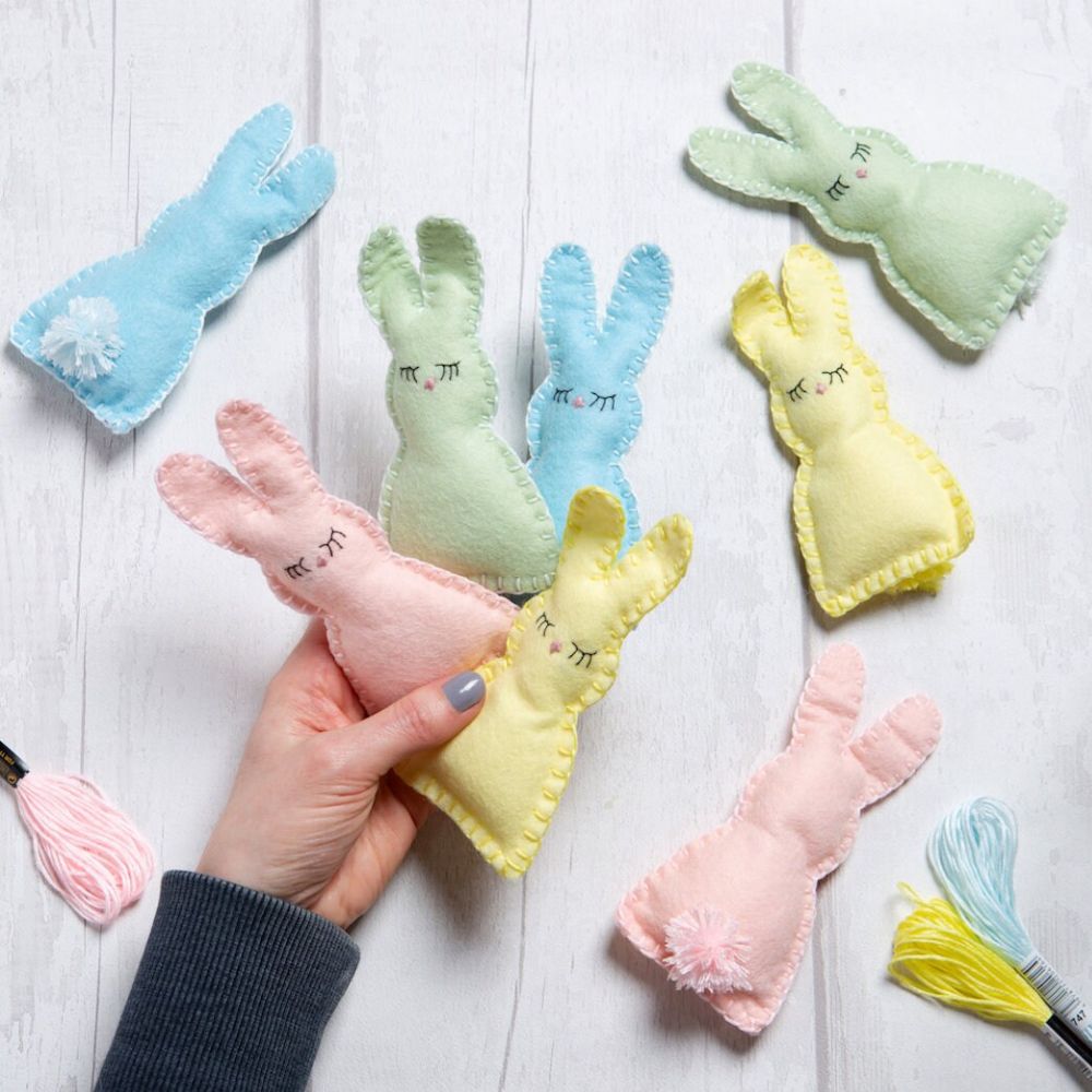Easter Bunny Felt Craft - Beginner Sewing Kit
