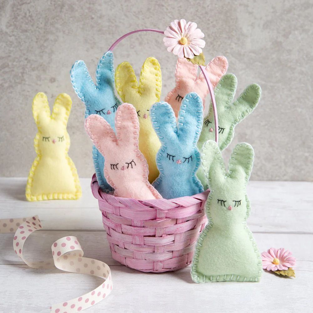 Easter Bunny Felt Craft - Beginner Sewing Kit