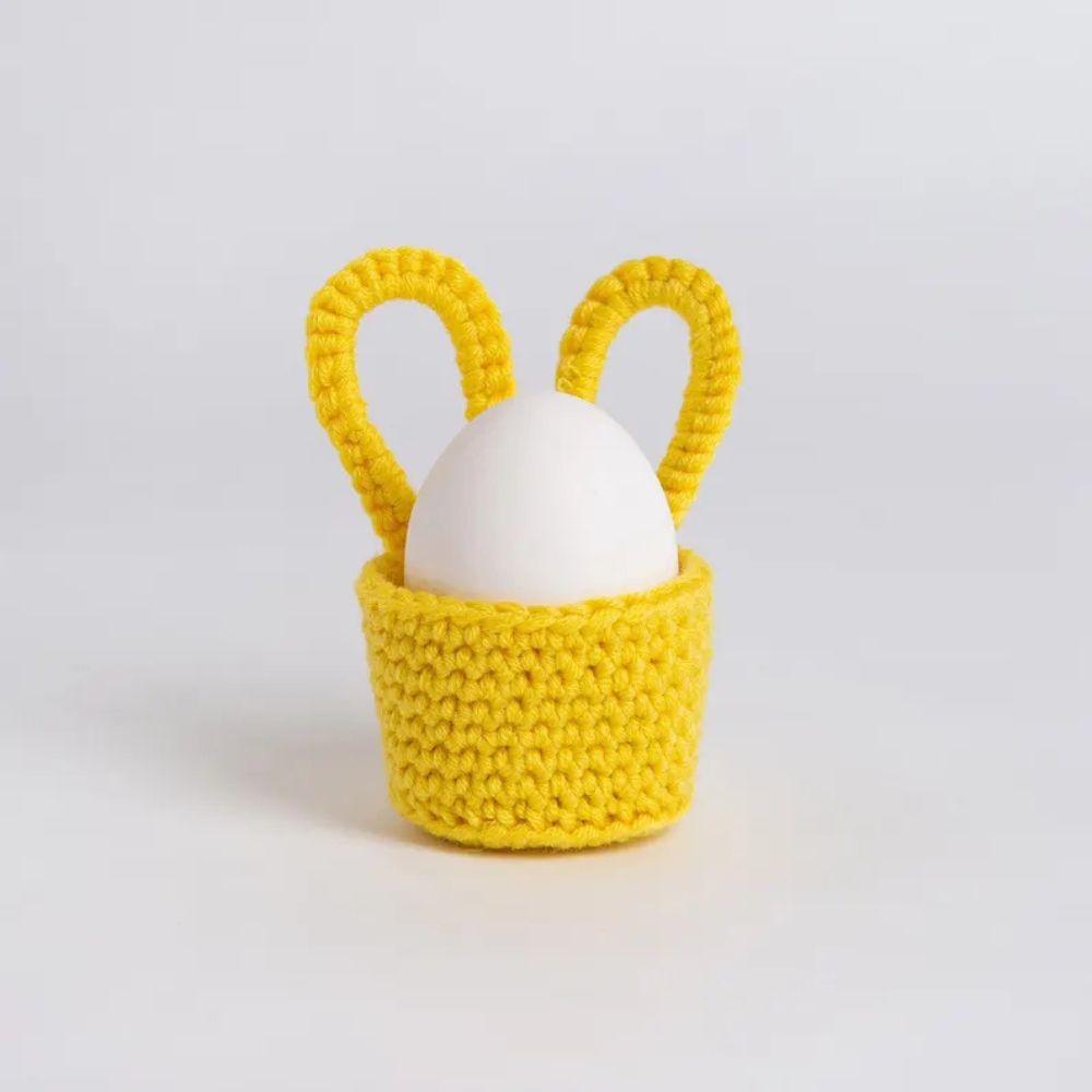 Easy Crochet Kit - Make Trio Of Easter Bunny Egg Cups