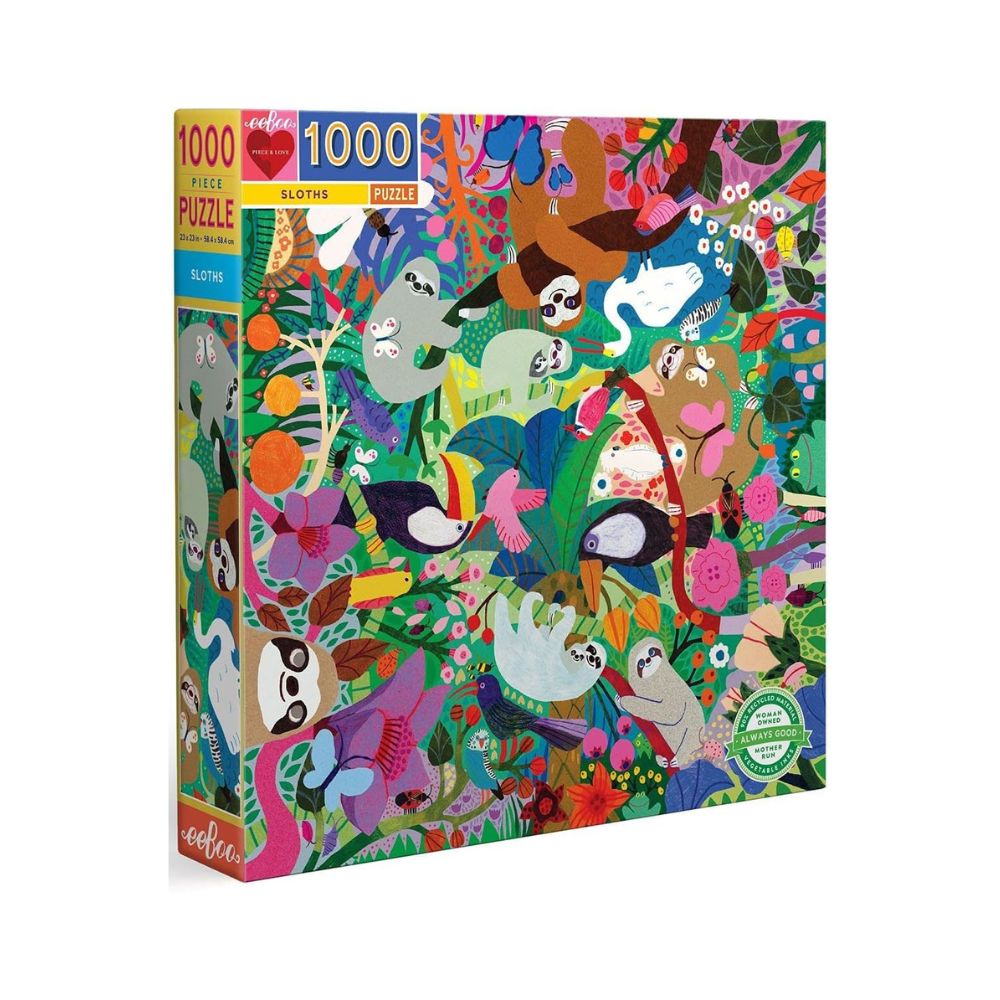 EeBoo Sloths 1000 Piece Family Puzzle