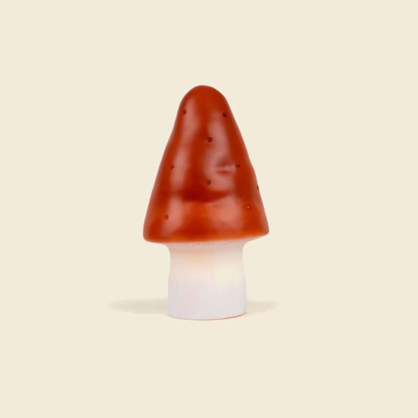 Egmont Mushroom Night Light, Small Brick Red - Kids Night Light