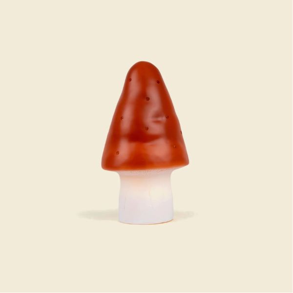 Egmont Mushroom Night Light, Small Brick Red - Kids Night Light