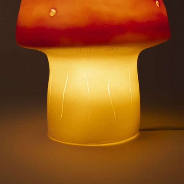 Egmont Mushroom Night Light, Small Brick Red - Kids Night Light
