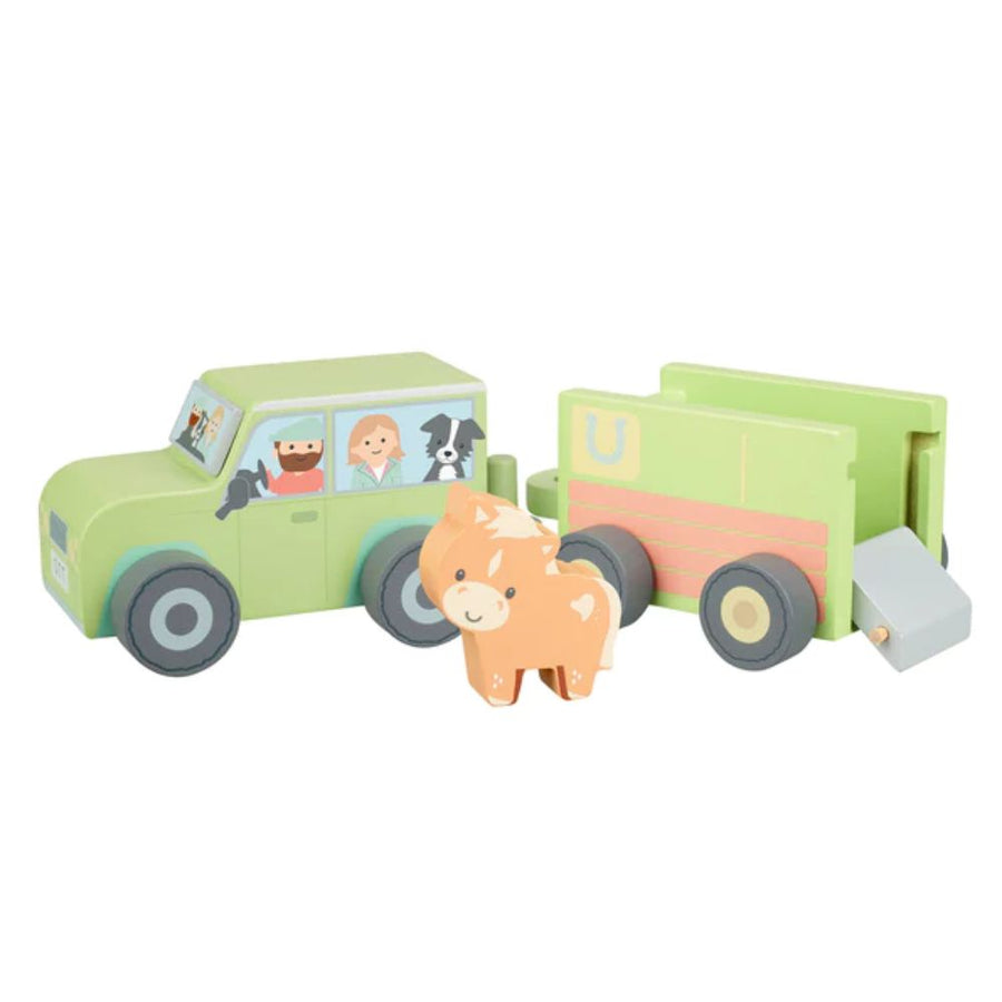 Orange Tree Toys Wooden 4x4 & Horsebox