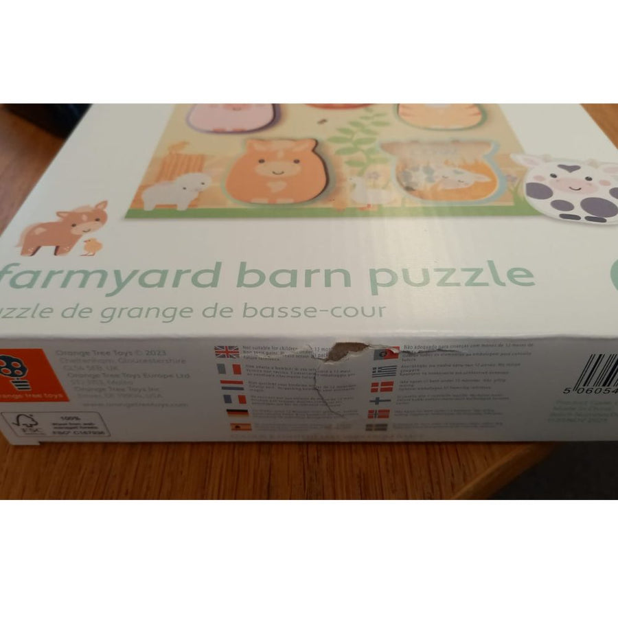 Orange Tree Toys Wooden Farmyard Barn Puzzle - Wonky