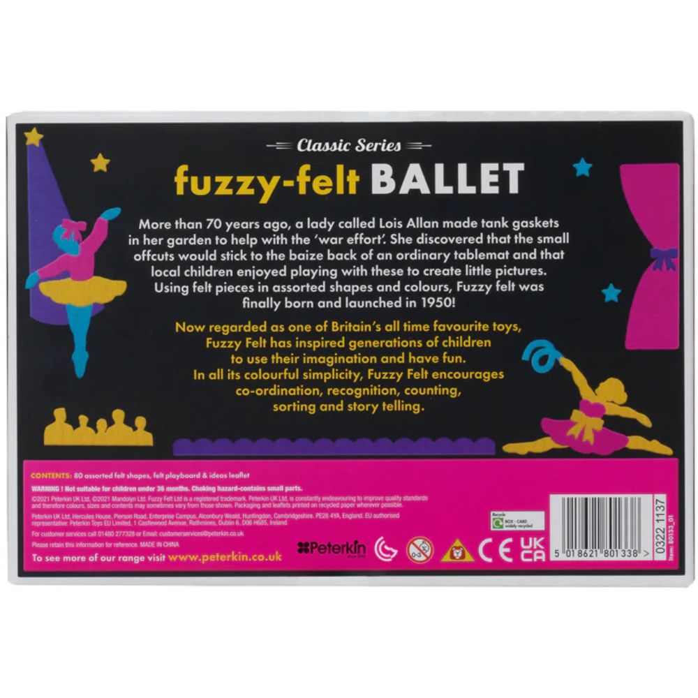Fuzzy Felt Retro Ballet - Gifts For 3 Year Olds