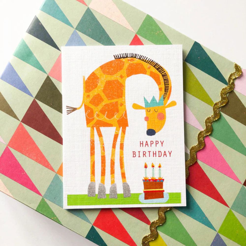 Giraffe Birthday Card