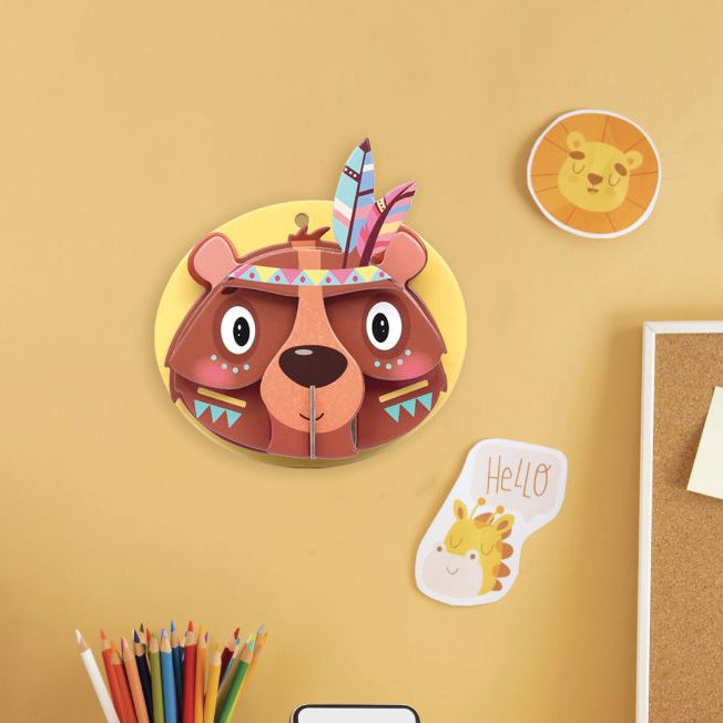 3D Bear Hanging Decoration To Make - Craft Gifts for 4 yrs +