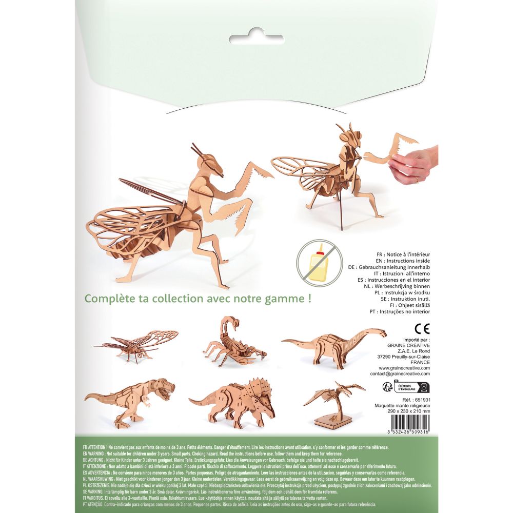 T*n様 プレイング・マンティス『PRAYING MANTIS』8作品セット!! 3D Wooden Model Kit Praying Mantis | Model Kits For Kids | Gifts