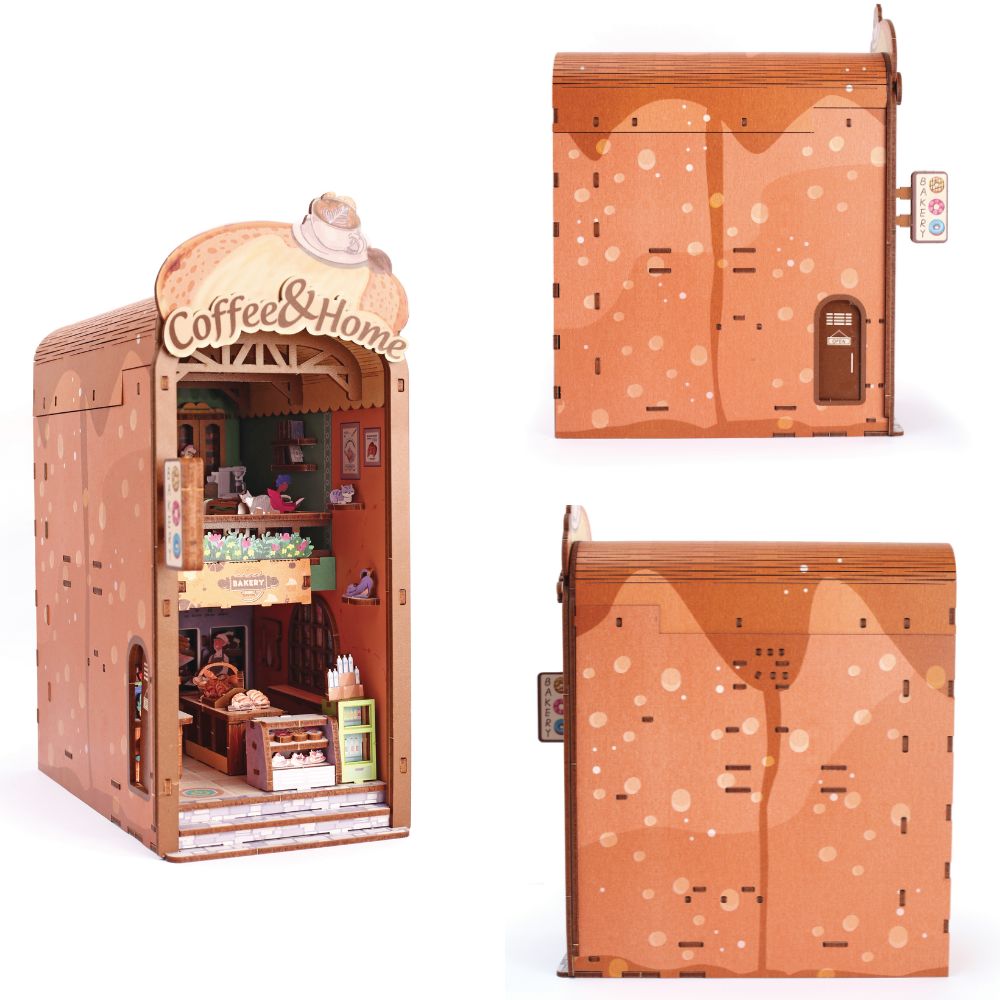 3D Wooden Cosy Coffee Shop Book Nook