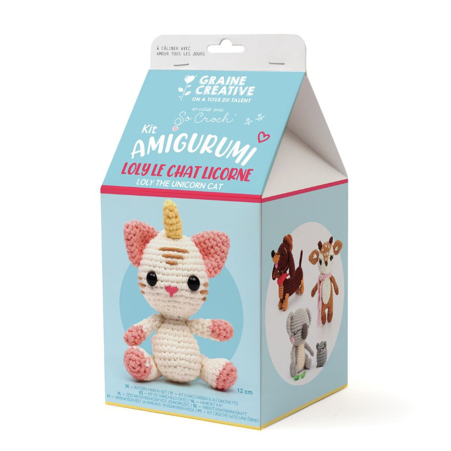  Amigurumi Crochet Unicorn Cat - Graine Creative