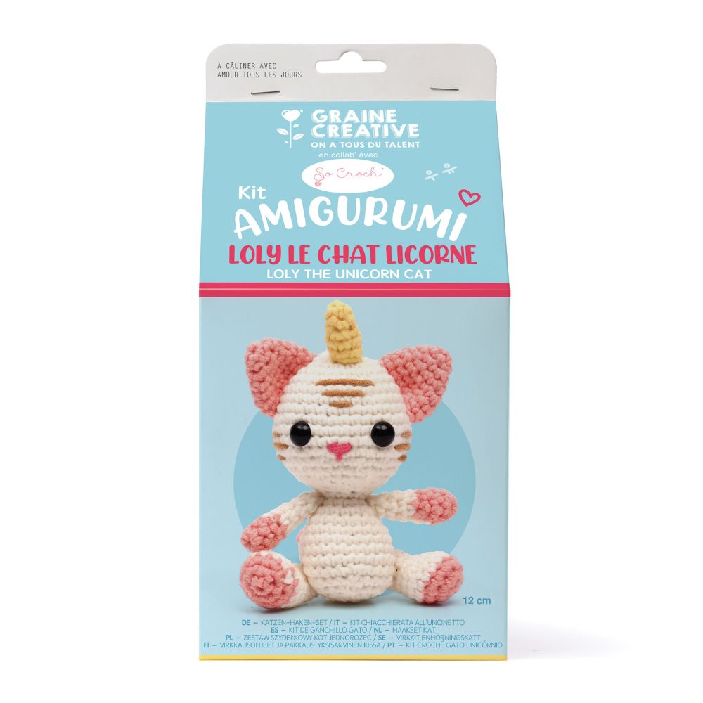  Amigurumi Crochet Unicorn Cat - Graine Creative