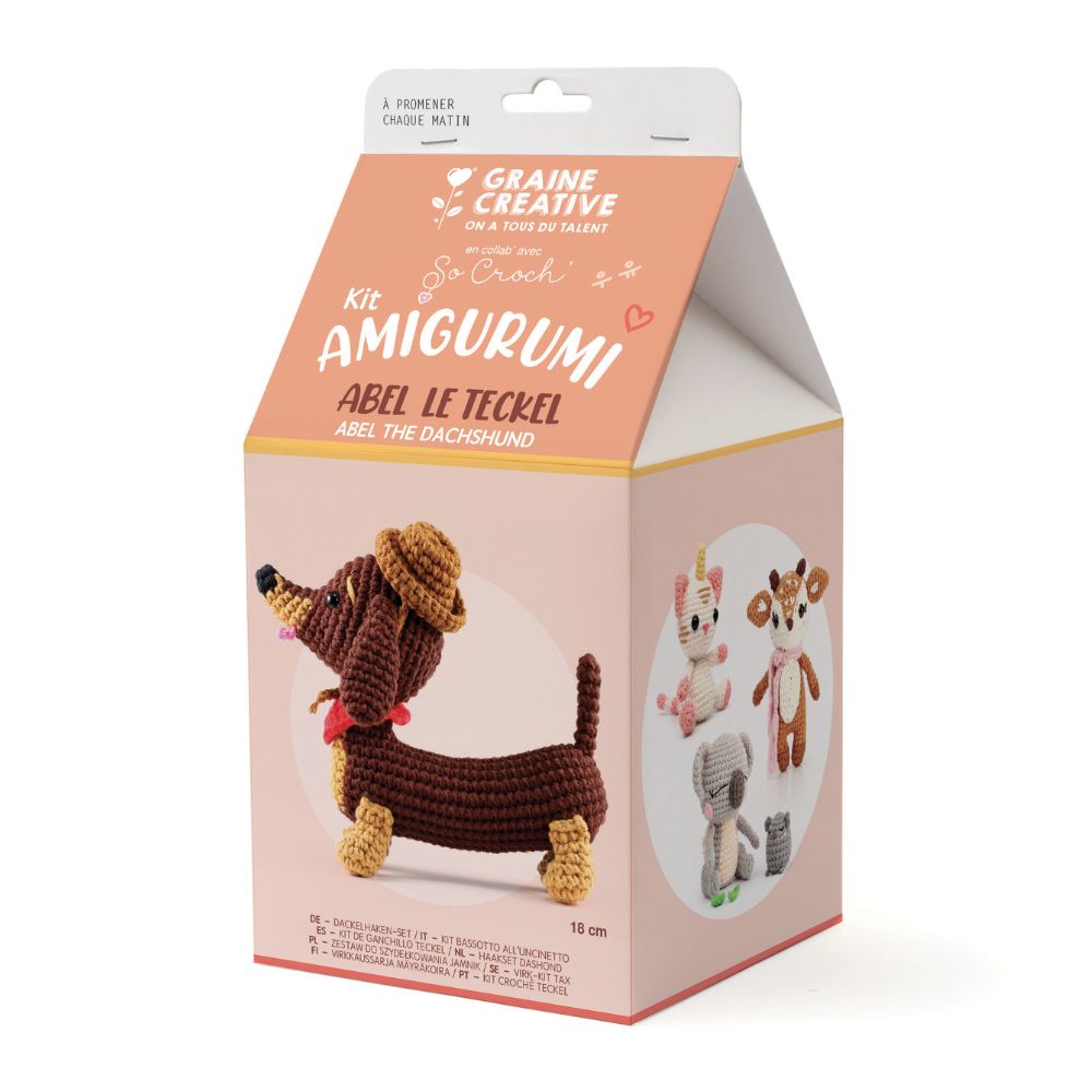 Graine Creative Amigurumi Crochet Mini Kit - Dachshund