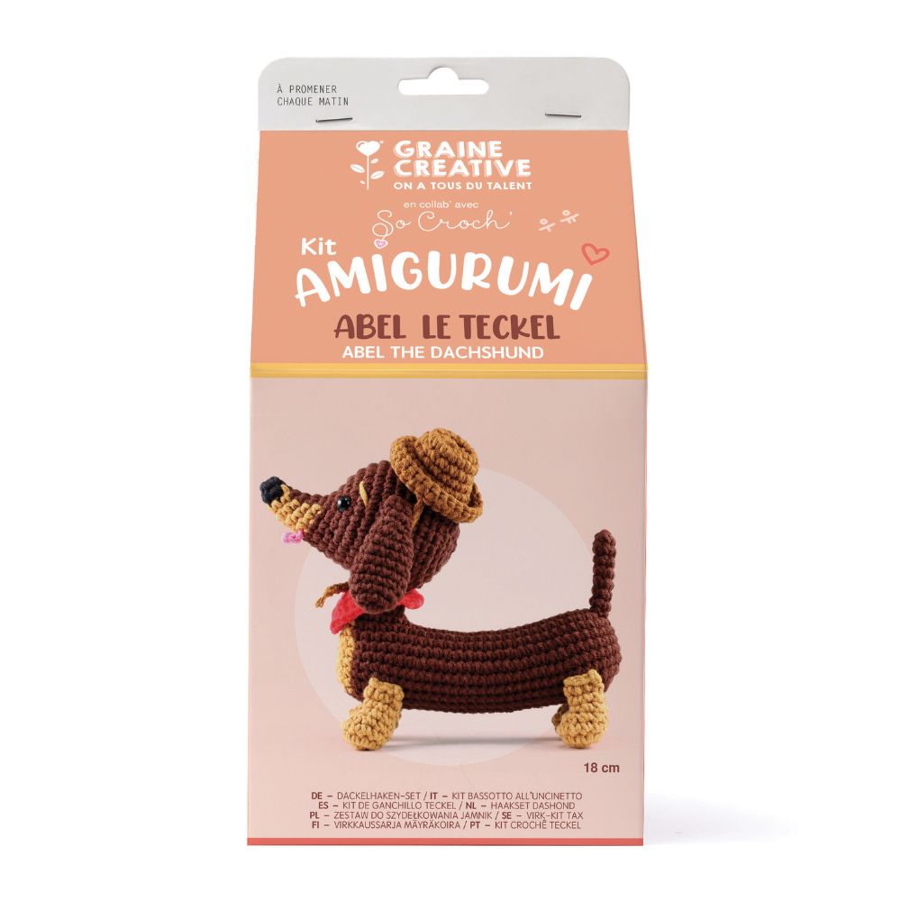 Graine Creative Amigurumi Crochet Mini Kit - Dachshund