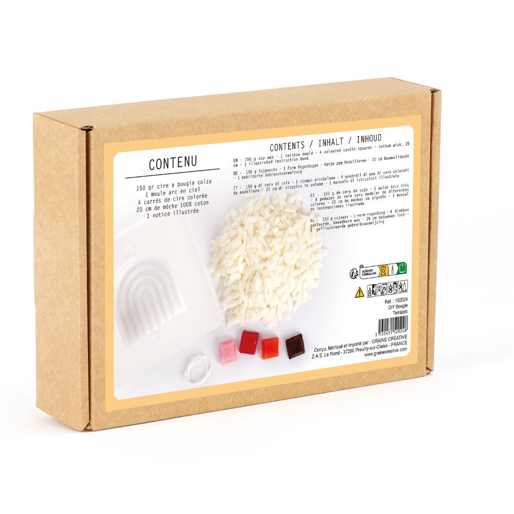 Kids Candle Making Kit - Rainbow Terrazzo