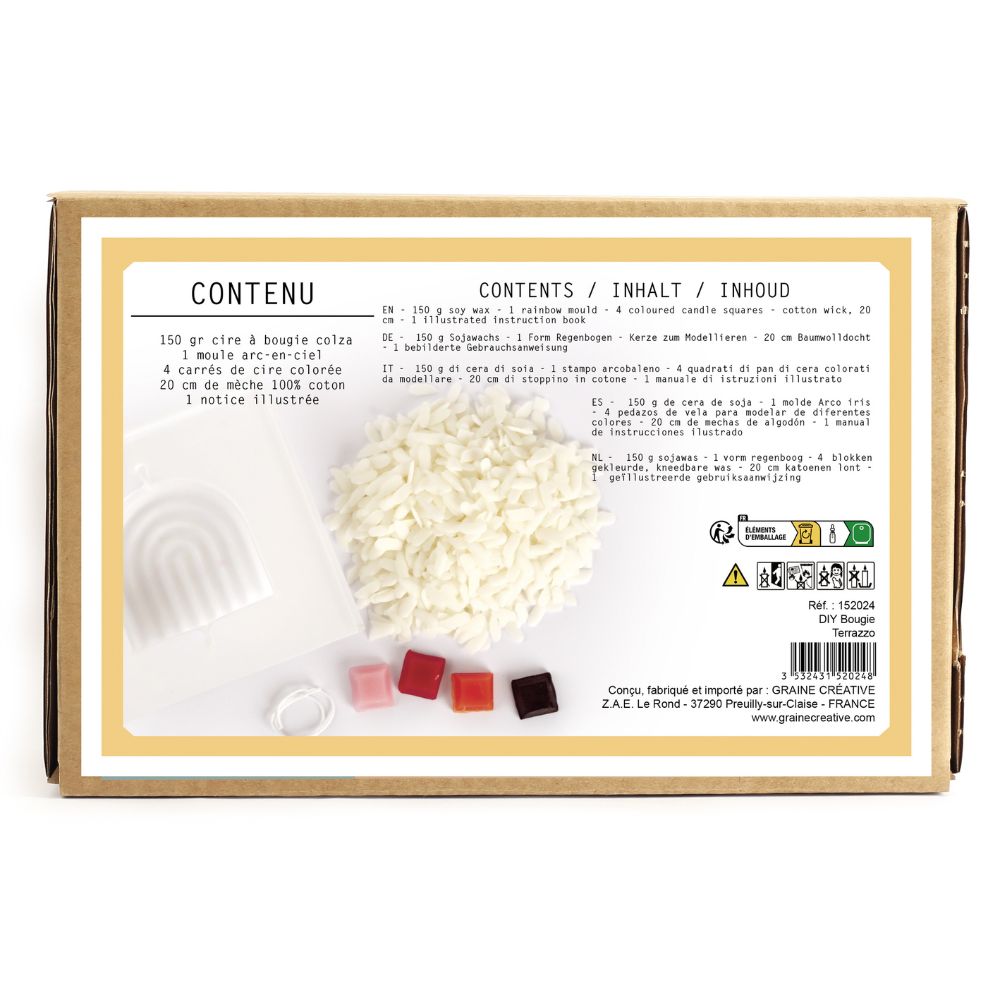 Kids Candle Making Kit - Rainbow Terrazzo