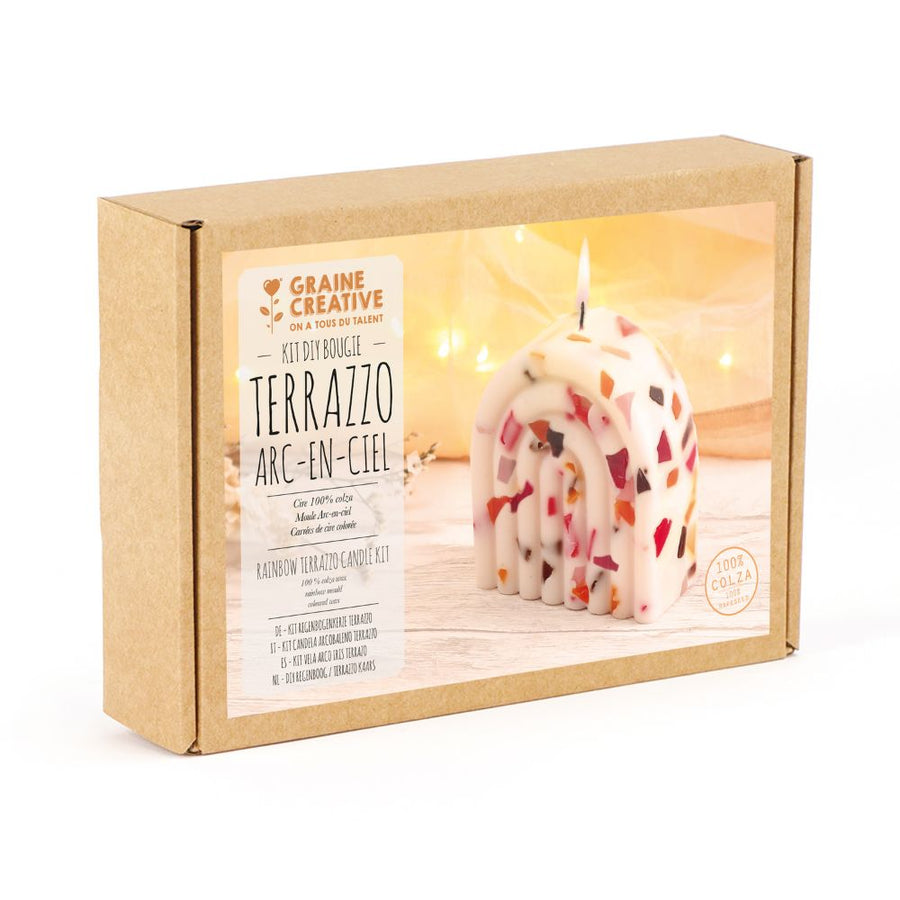 Kids Candle Making Kit - Rainbow Terrazzo