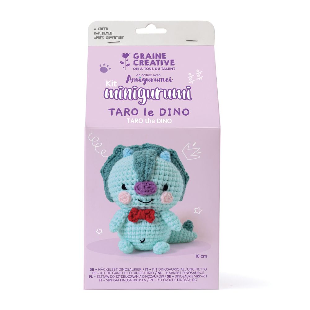 Amigurumi Crochet Mini Kit - Taro The Dinosaur Graine Creative 