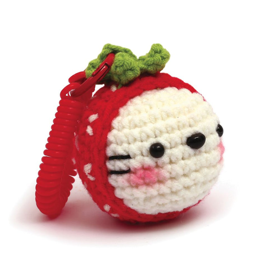Amigurumi Crochet Cat Kit - Strawberry