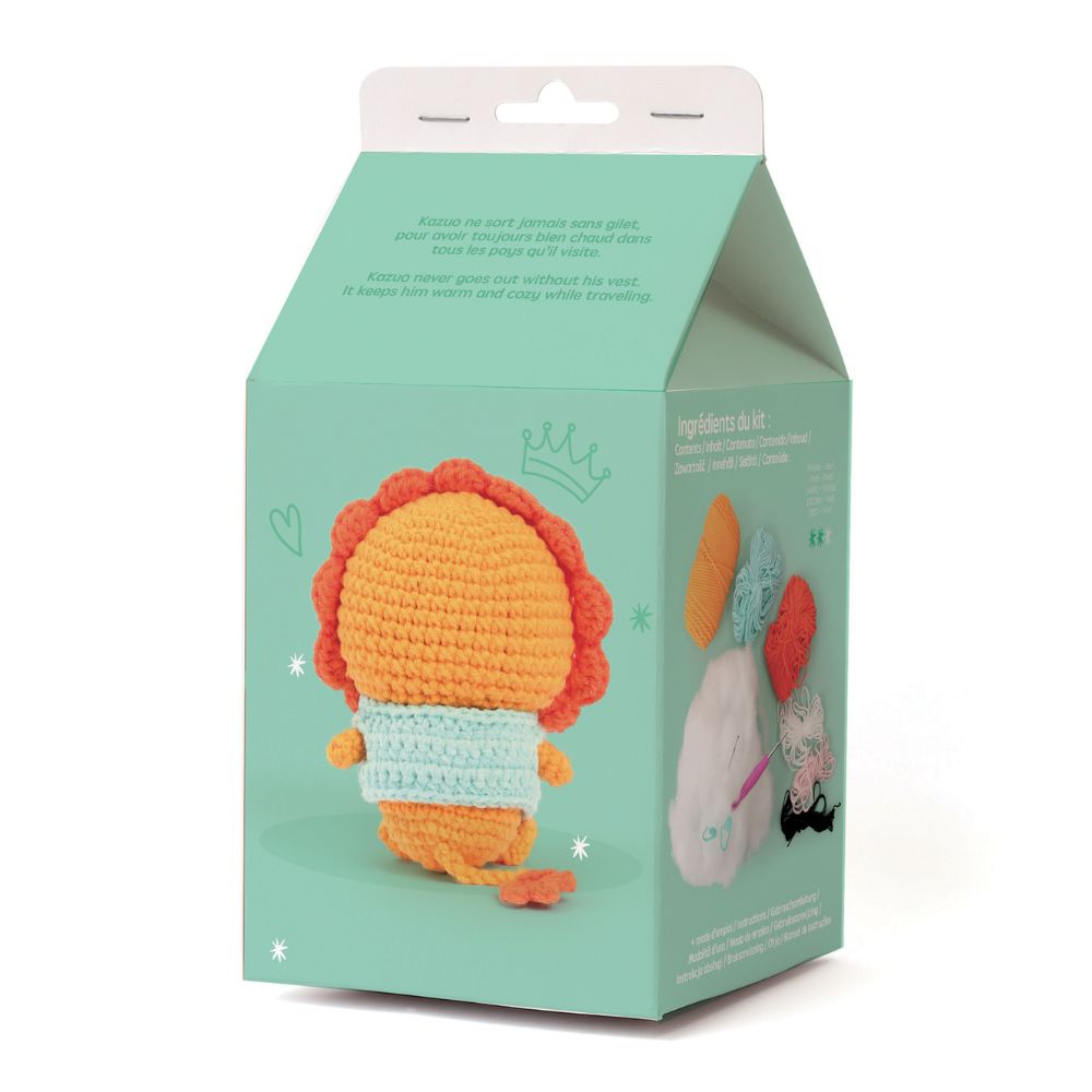 Amigurumi Crochet Mini Kit - Kazuo The Lion