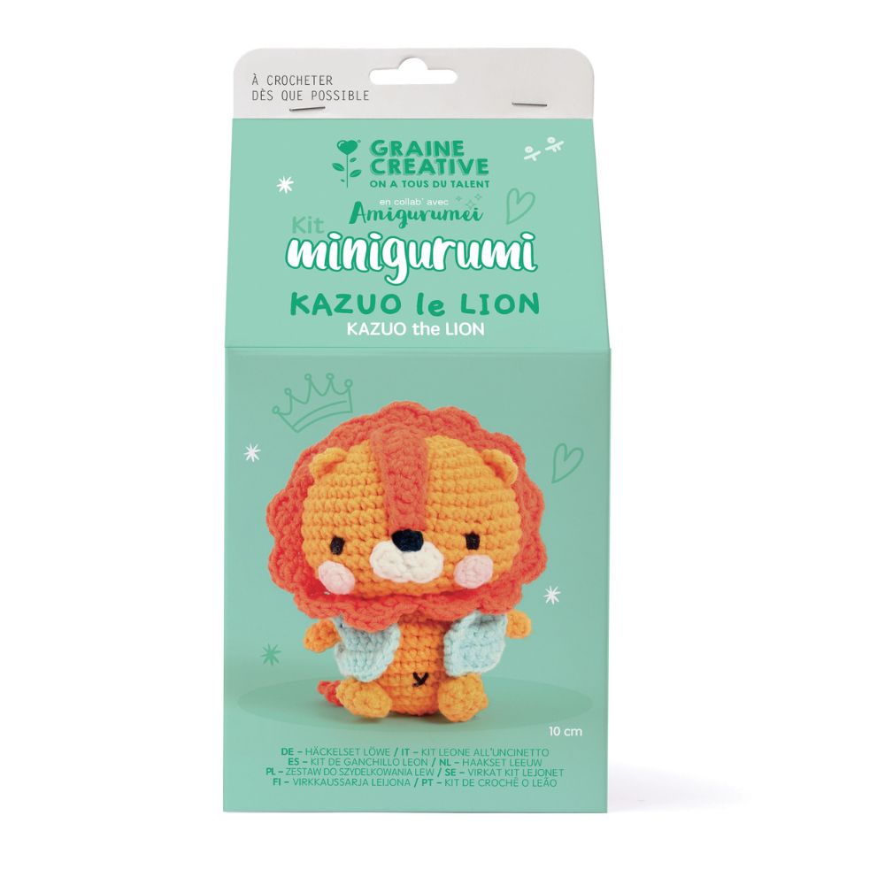 Amigurumi Crochet Mini Kit - Kazuo The Lion