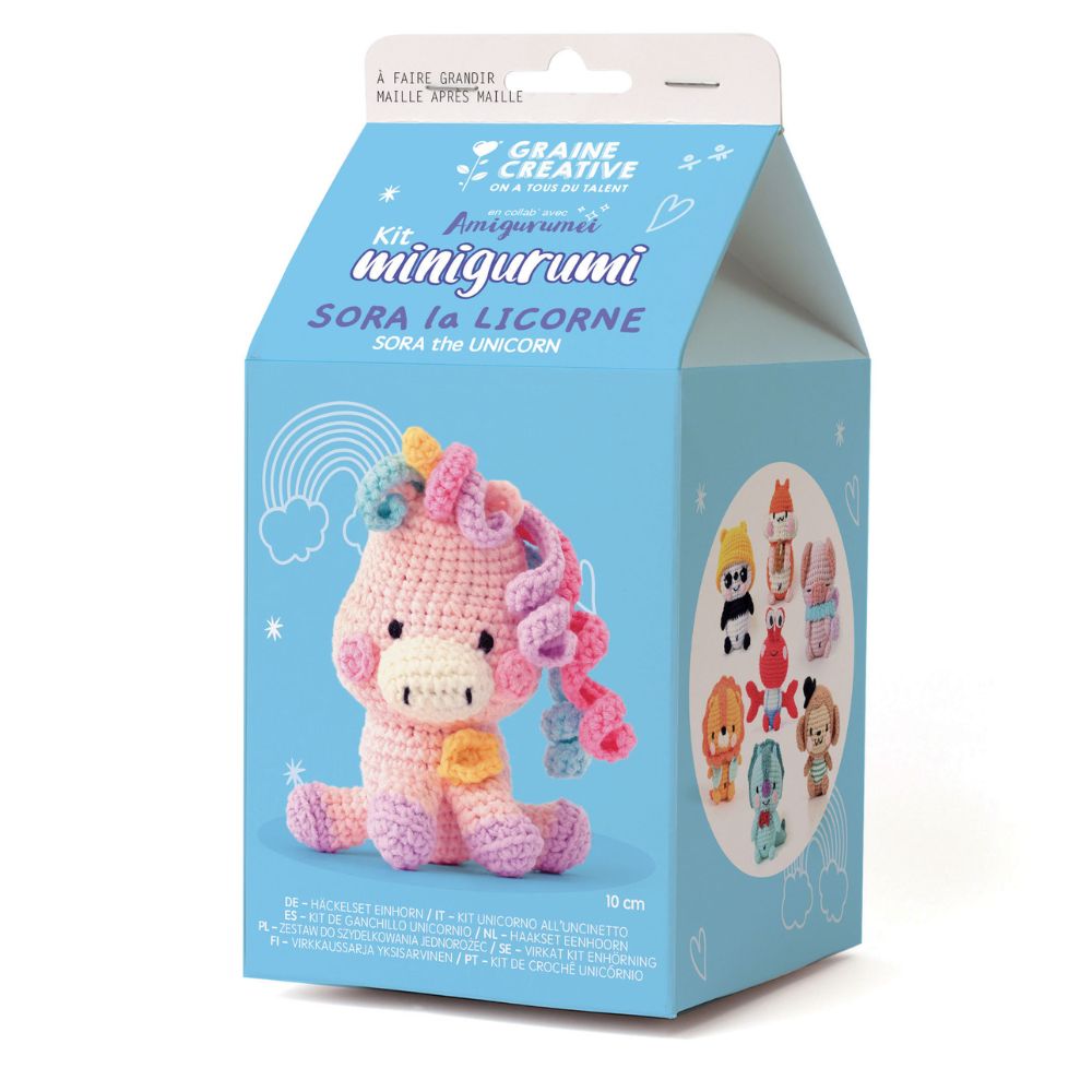 Amigurumi Crochet Mini Kit - Sora The Unicorn