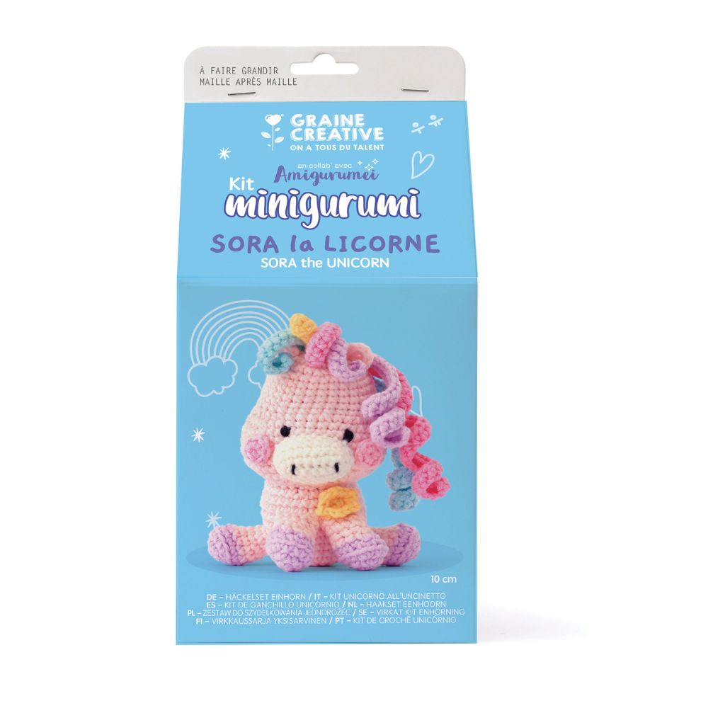 Amigurumi Crochet Mini Kit - Sora The Unicorn
