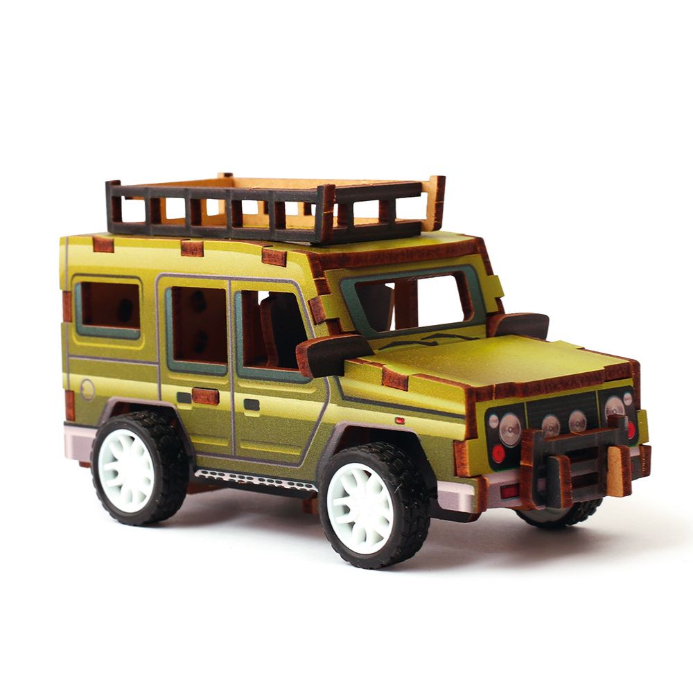 Graine Creative Wooden 3D Model Jeep