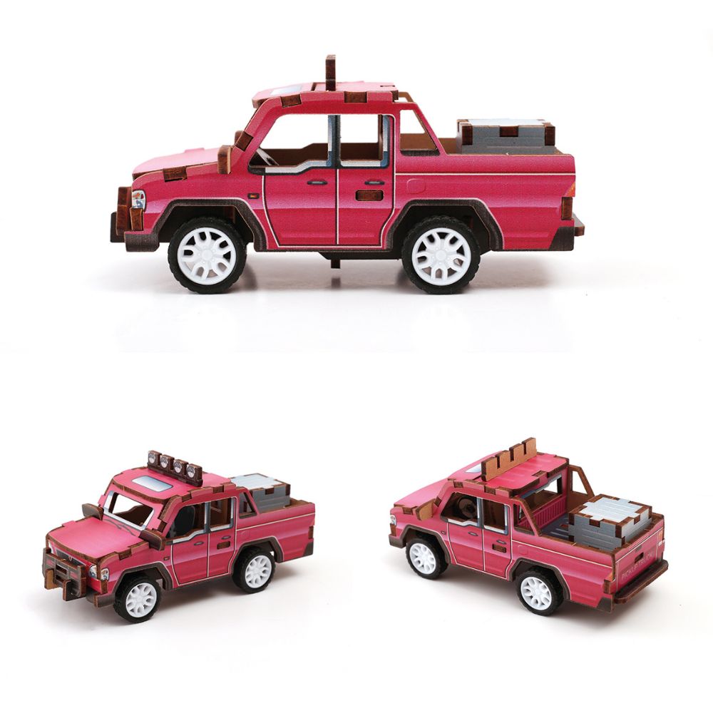 Graine Creative Wooden 3D Model Pickup Truck