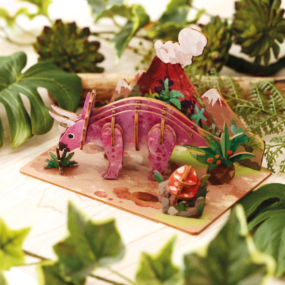 Graine Creative 3D Wooden Model - Triceratops&nbsp;
