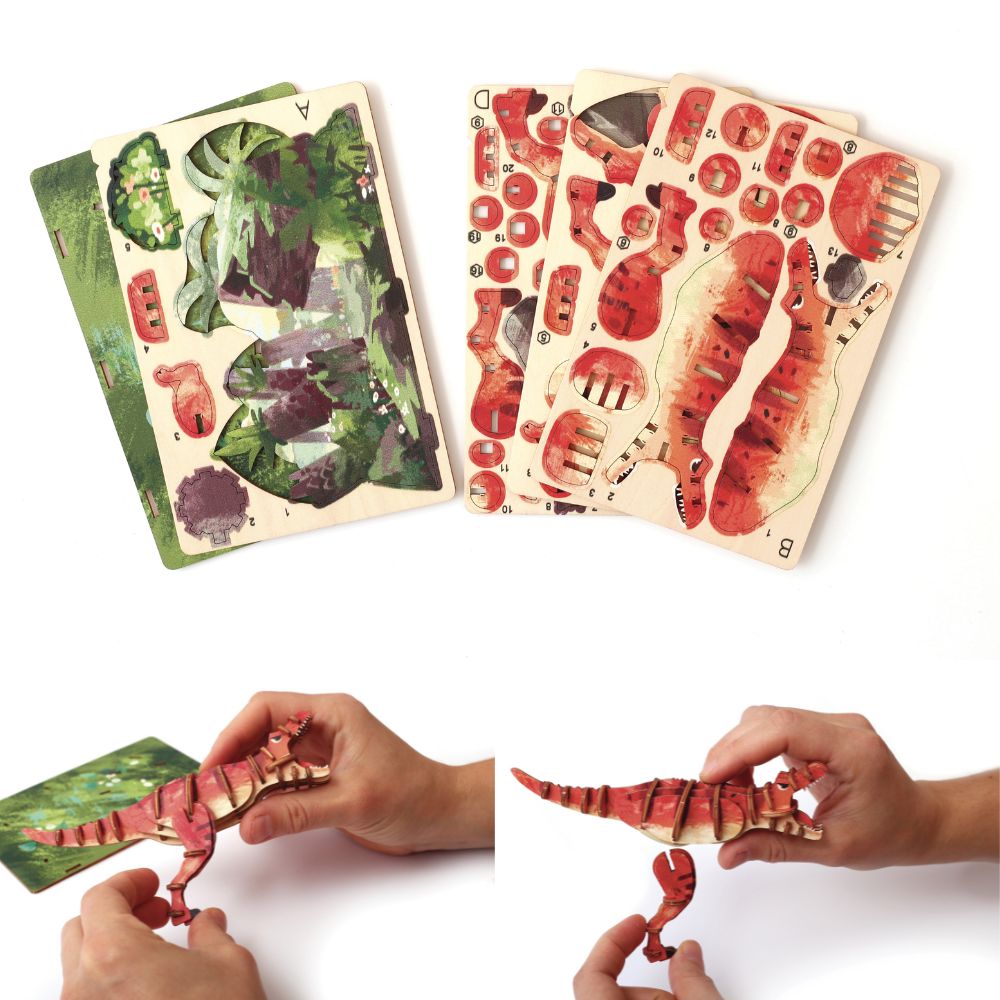 Graine Creative 3D Wooden Model - T-Rex&nbsp;