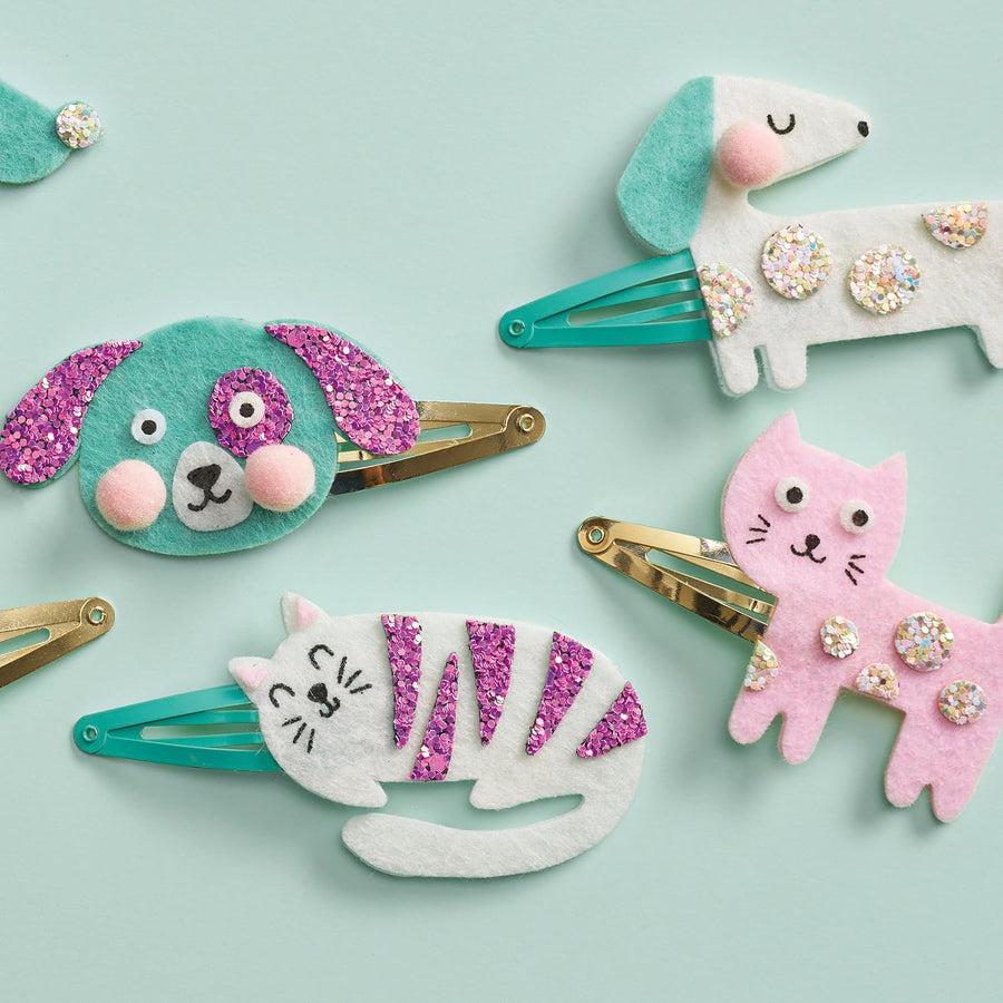 janod glitter little pets hair clips