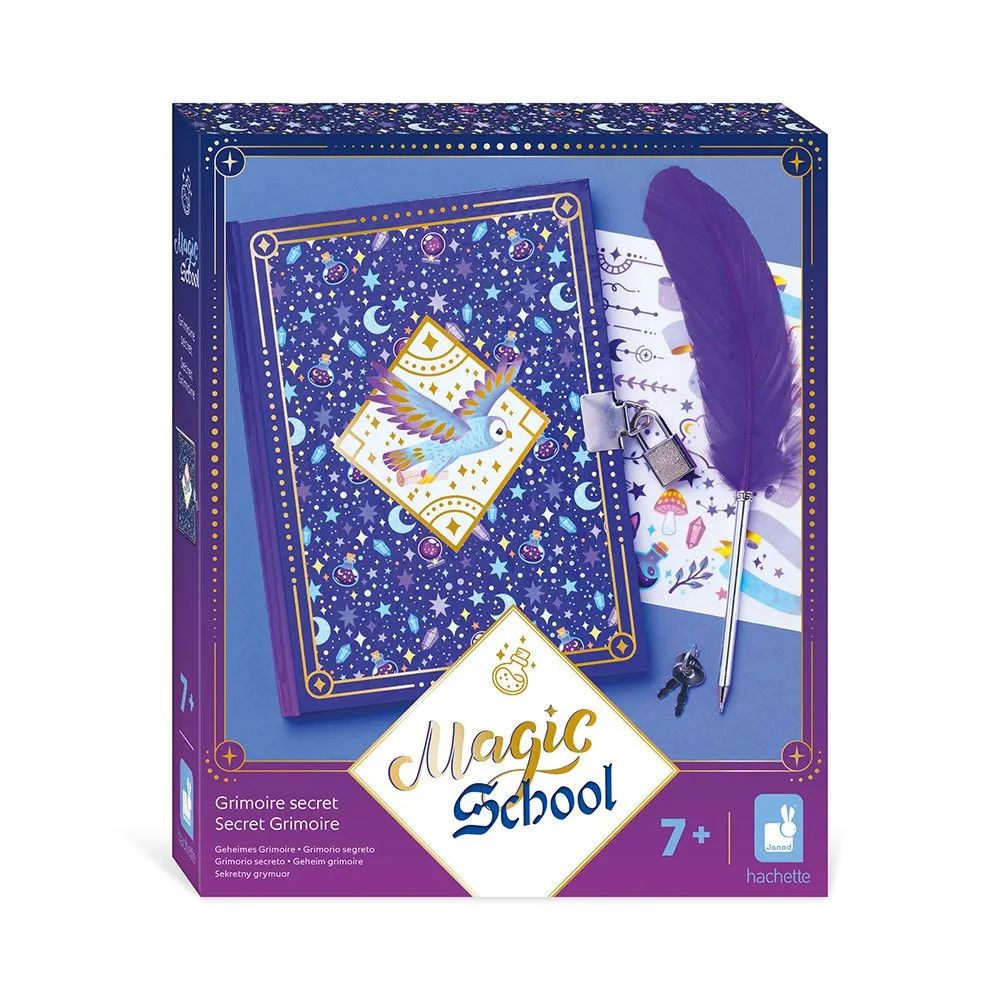 Janod Magic School Secret Notebook & Pen | Kids Diaries | Diary with ...