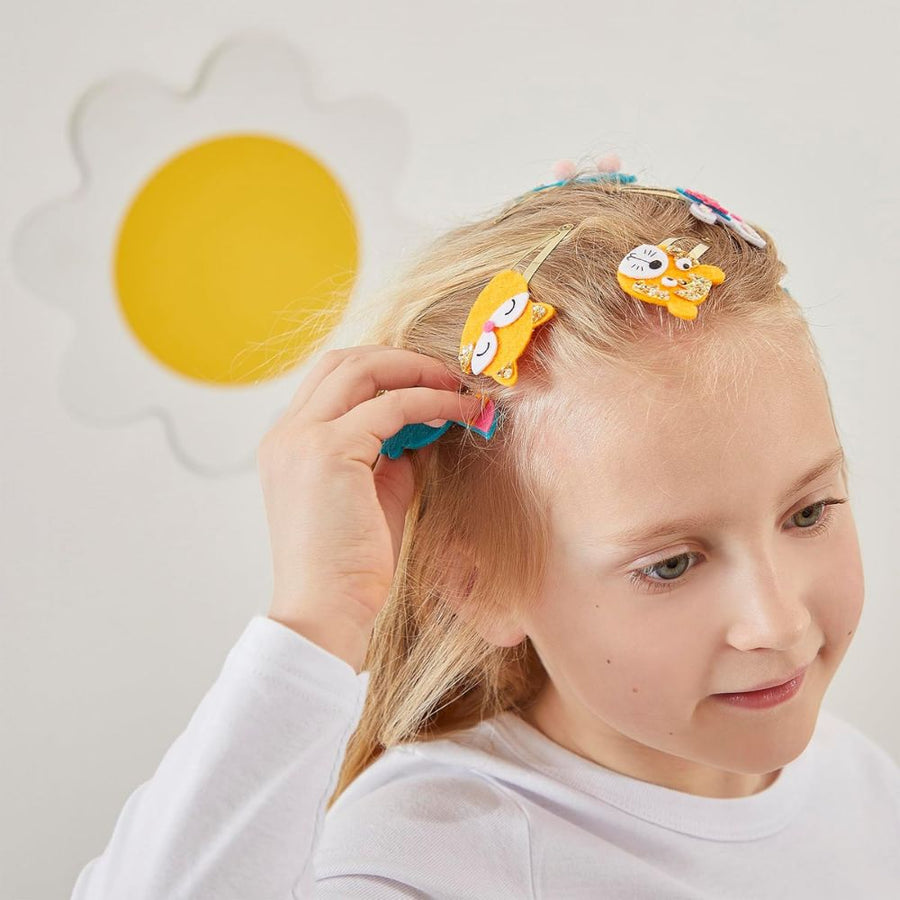 Janod Make Your Own Glittery Animal Hairclips