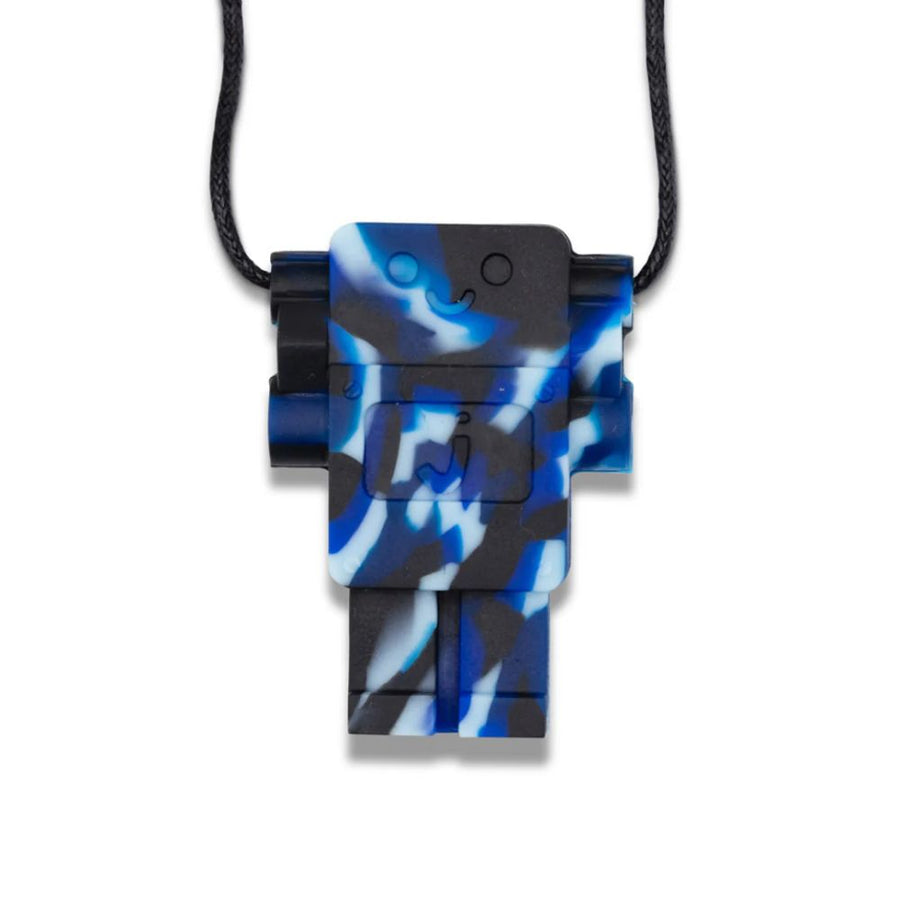 Jellystone Designs Chew Necklace - Marine Blue Robot