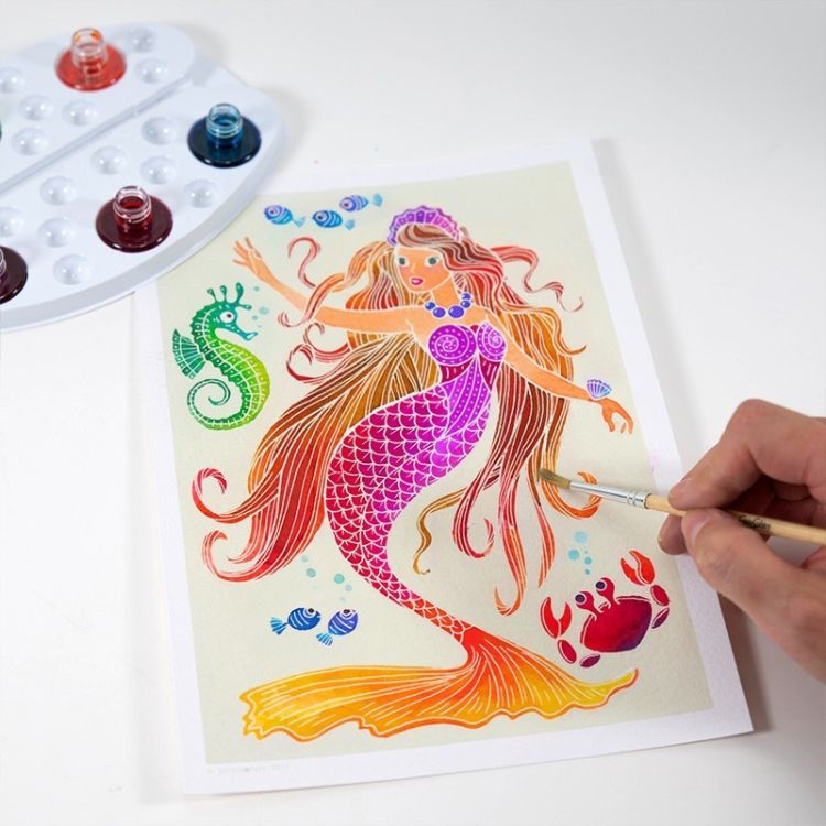 Aquarellum Junior Mermaids Painting Set for Kids