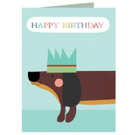 Sausage Dog Birthday Card