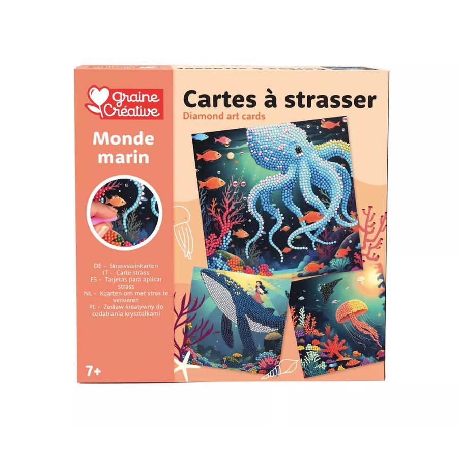 Graine Creative Diamond Art Cards - Sea Creatures
