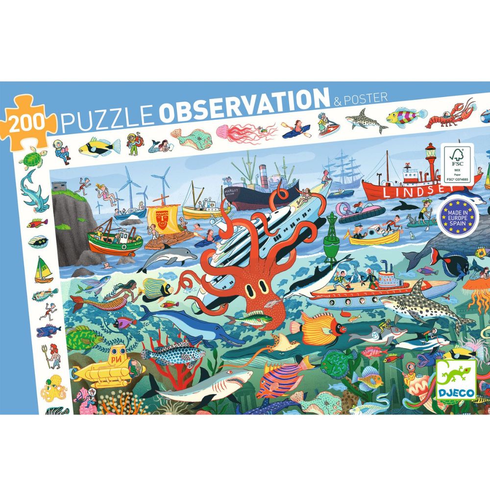 Djeco Observations Puzzle Secrets Of The Sea DJ07460 Gifts for 6 years old and up