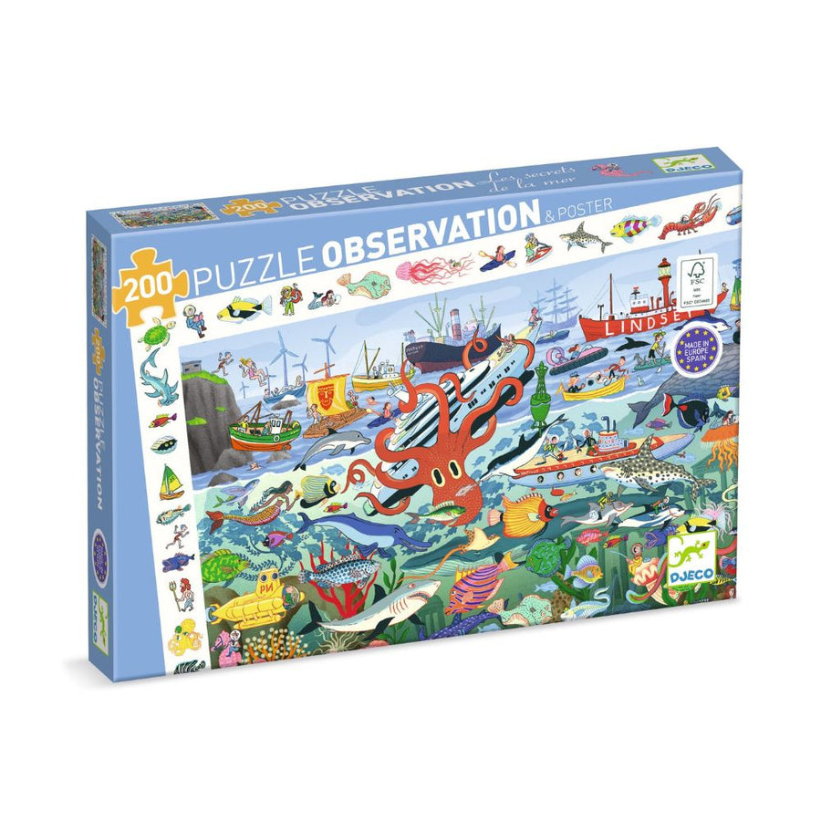 Djeco Observations Puzzle Secrets Of The Sea DJ07460 Gifts for 6 years old and up