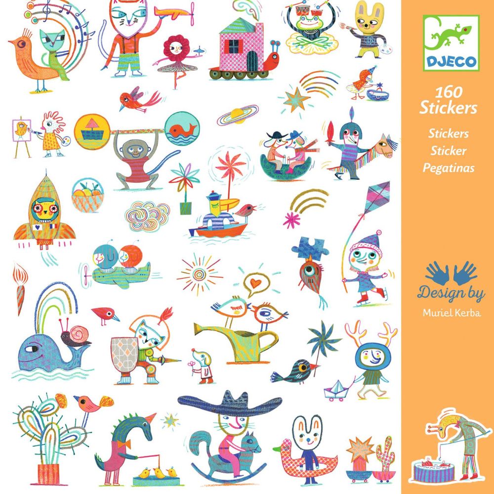 Kids Stickers - Djeco Gazette 160 Stickers 