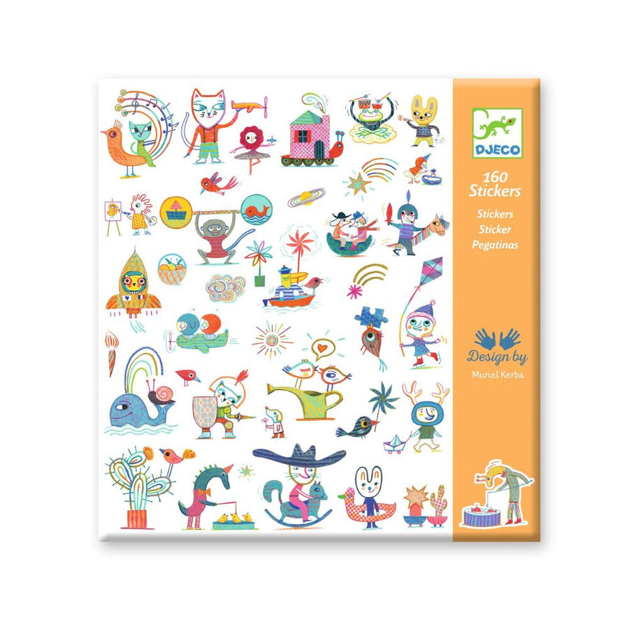 Kids Stickers - Djeco Gazette 160 Stickers 