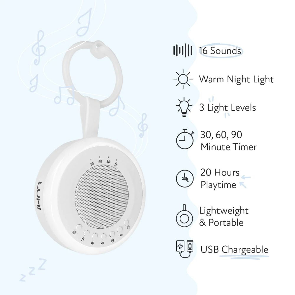 LUMI Portable Nightlight & White Noise Machine Baby Sleep Aid 1000 x 1000