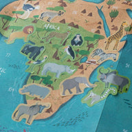 Londji Animal World Poster & Stickers - Educational Craft for Kids 4+