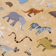 Londji Animal World Poster & Stickers - Educational Craft for Kids 4+