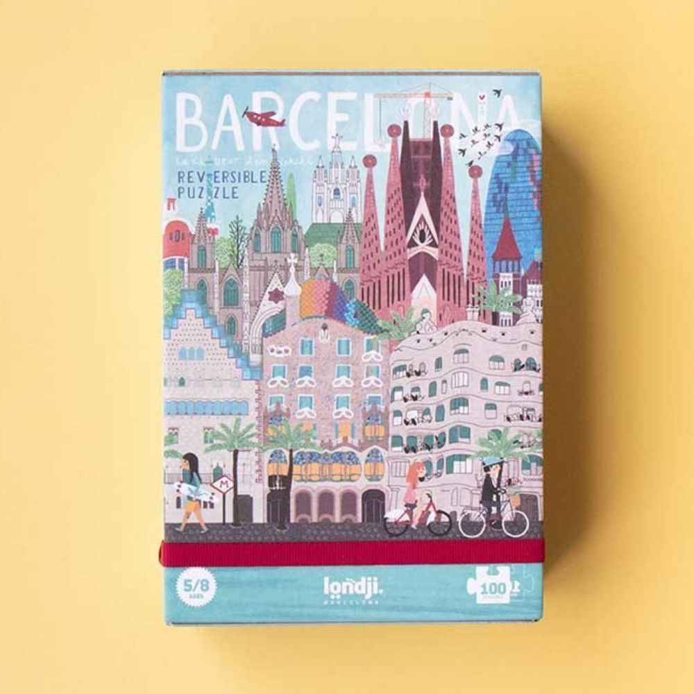 Londji Barcelona Skyline Reversible Jigsaw Puzzle (100 pieces)