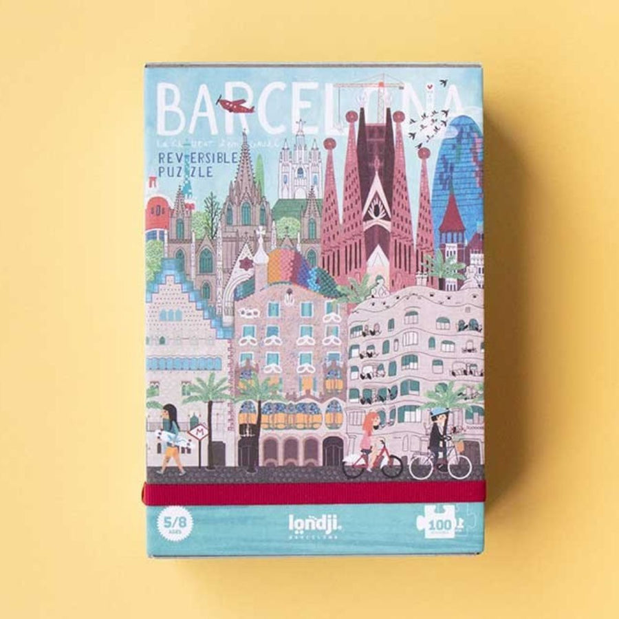 Londji Barcelona Skyline Reversible Jigsaw Puzzle (100 pieces)