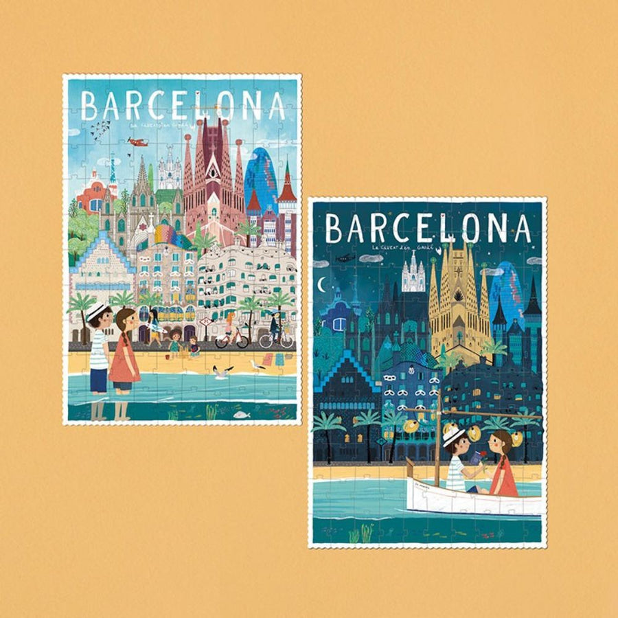 Londji Barcelona Skyline Reversible Jigsaw Puzzle (100 pieces)