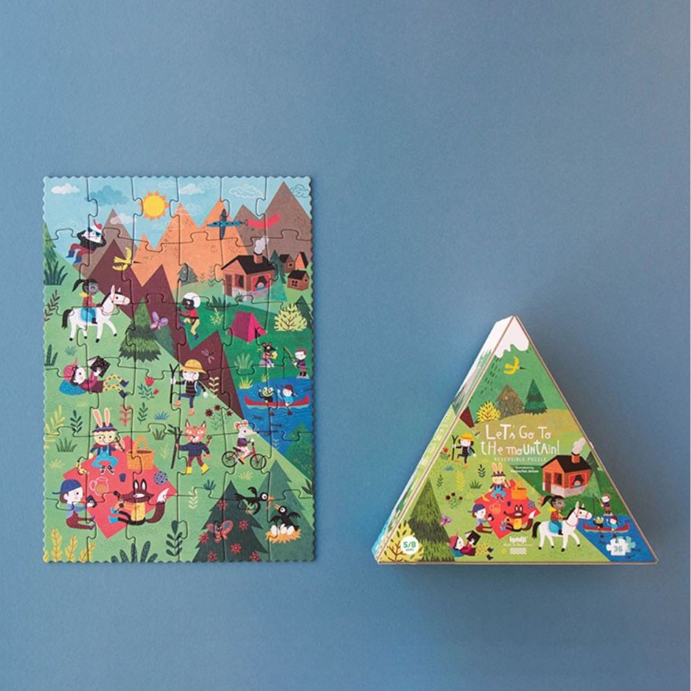 Londji Let's Go To The Mountain Reversible Jigsaw Puzzle (36 pieces)