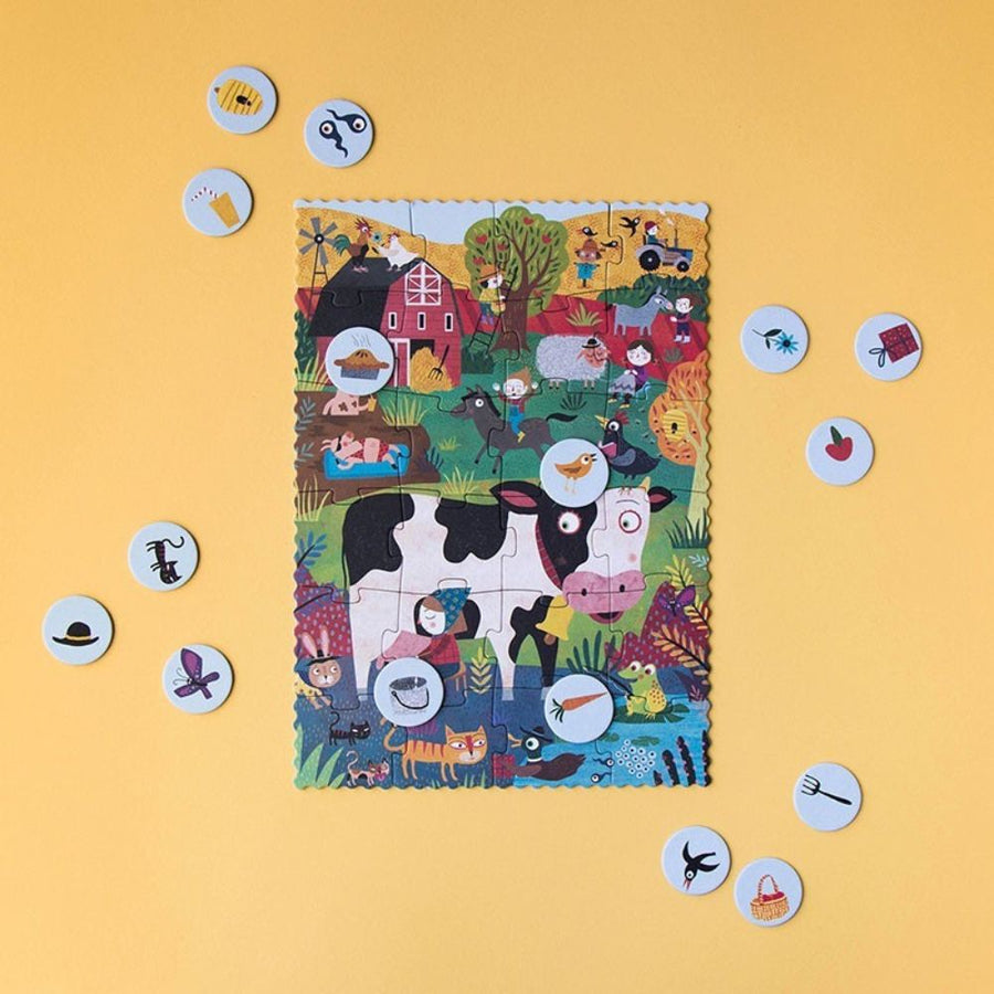 Londji Pocket Puzzle & Observation Game - My Little Farm (24 pieces)